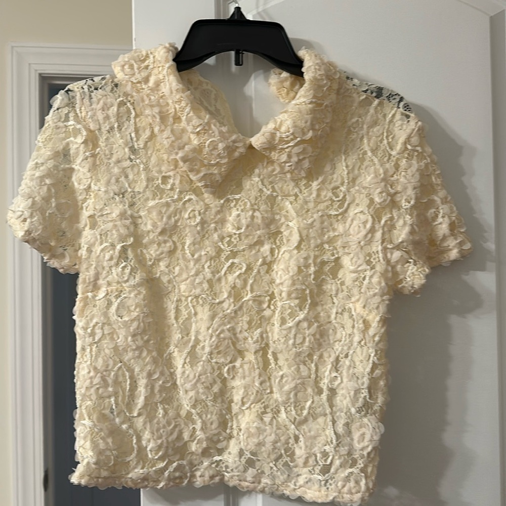 New Zara lace size M Top